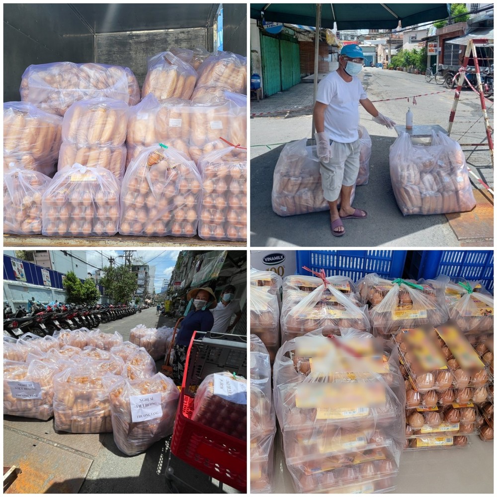 Bỏ ngoài tai mọi chỉ trích, Việt Hương thuê hẳn xe tải chở bánh mỳ, trứng gà phân phát cho bà con vùng dịch 5 Bỏ ngoài tai mọi chỉ trích, Việt Hương thuê hẳn xe tải chở bánh mỳ, trứng gà phân phát cho bà con vùng dịch 5