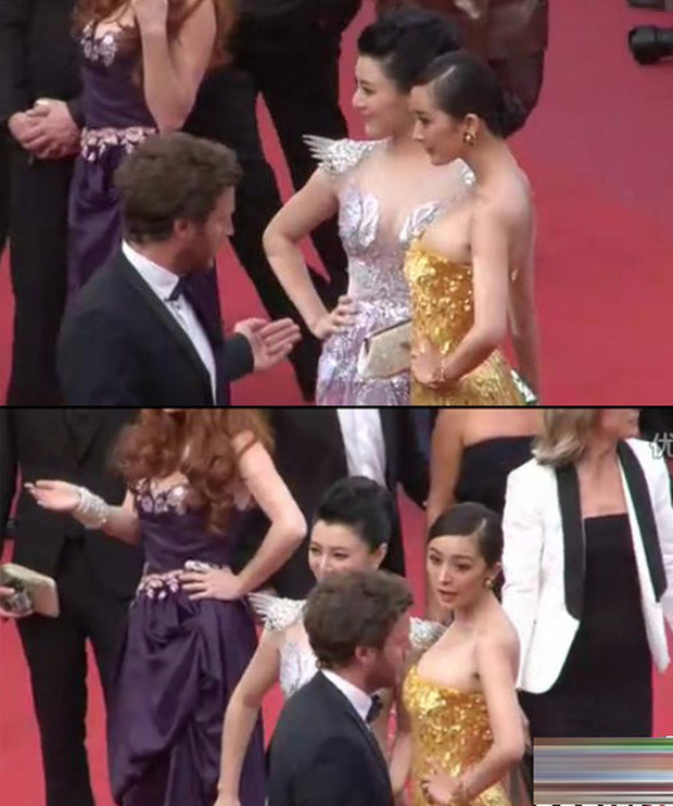 Dương Mịch đã bị BTC 'tuýt còi' vì tội câu giờ tại thảm đỏ. Dù được nhân viên yêu cầu rời khỏi vị trí vàng tới 3 lần