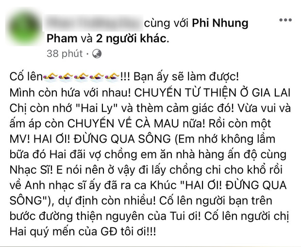 Cư dân mạng gửi lời động viên đến Phi Nhung Cư dân mạng gửi lời động viên đến Phi Nhung