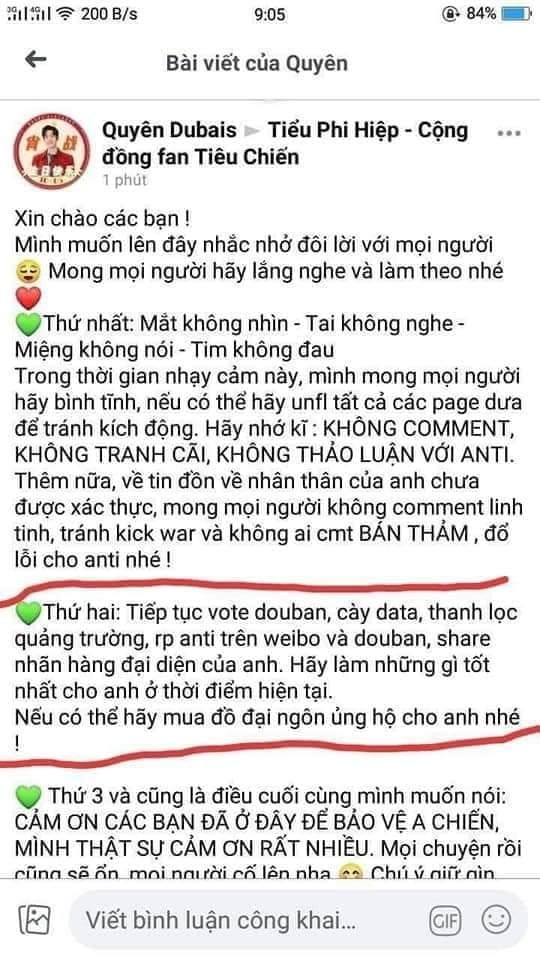 Fanpage 'bay màu', fan Tiêu Chiến lại tràn sang Weibo để ủng hộ idol, netizen Việt mỉa mai: 'Không não' như fan Diệc Phàm 4