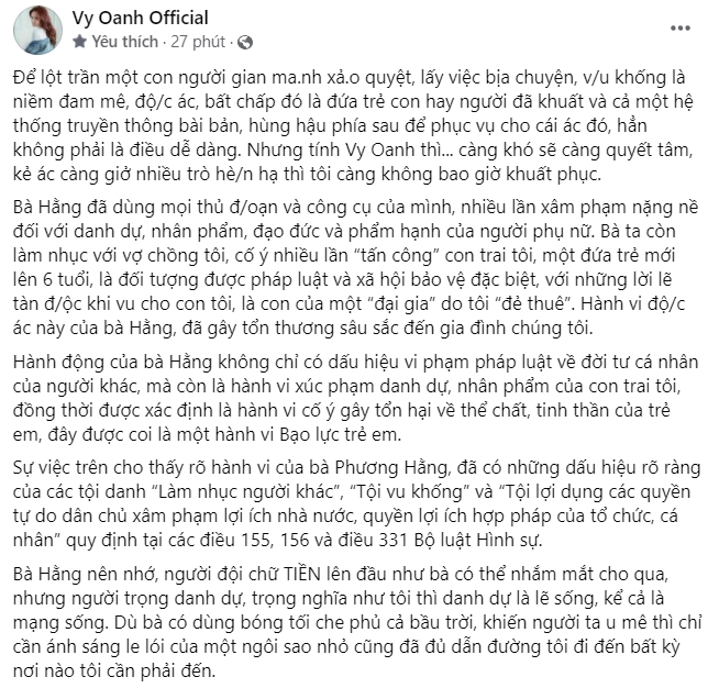 Vy Oanh vừa đệ đơn kiện, người từng bênh vực CEO Đại Nam đã vội 'lật kèo' 2 Vy Oanh vừa đệ đơn kiện, người từng bênh vực CEO Đại Nam đã vội 'lật kèo' 2