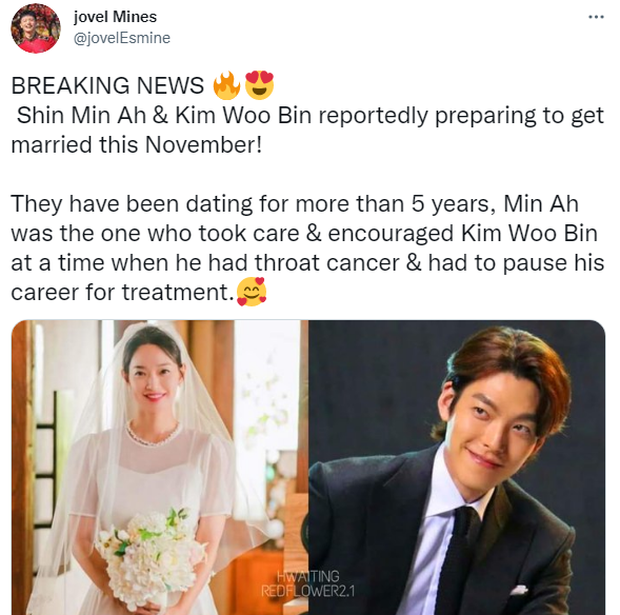 Hot nhất Kbiz hiện nay: Kim Woo Bin - Shin Min Ah sắp về chung một nhà, lộ thời gian tổ chức đám cưới?  3
