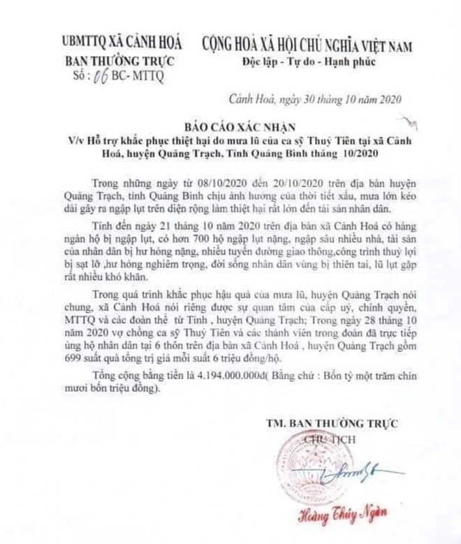 Một xã hoàn thành rà soát chuyến cứu trợ của Thủy Tiên, phân phát thế nào mà dân tình hoang mang, địa phương gặp khó? 2 Một xã hoàn thành rà soát chuyến cứu trợ của Thủy Tiên, phân phát thế nào mà dân tình hoang mang, địa phương gặp khó? 2