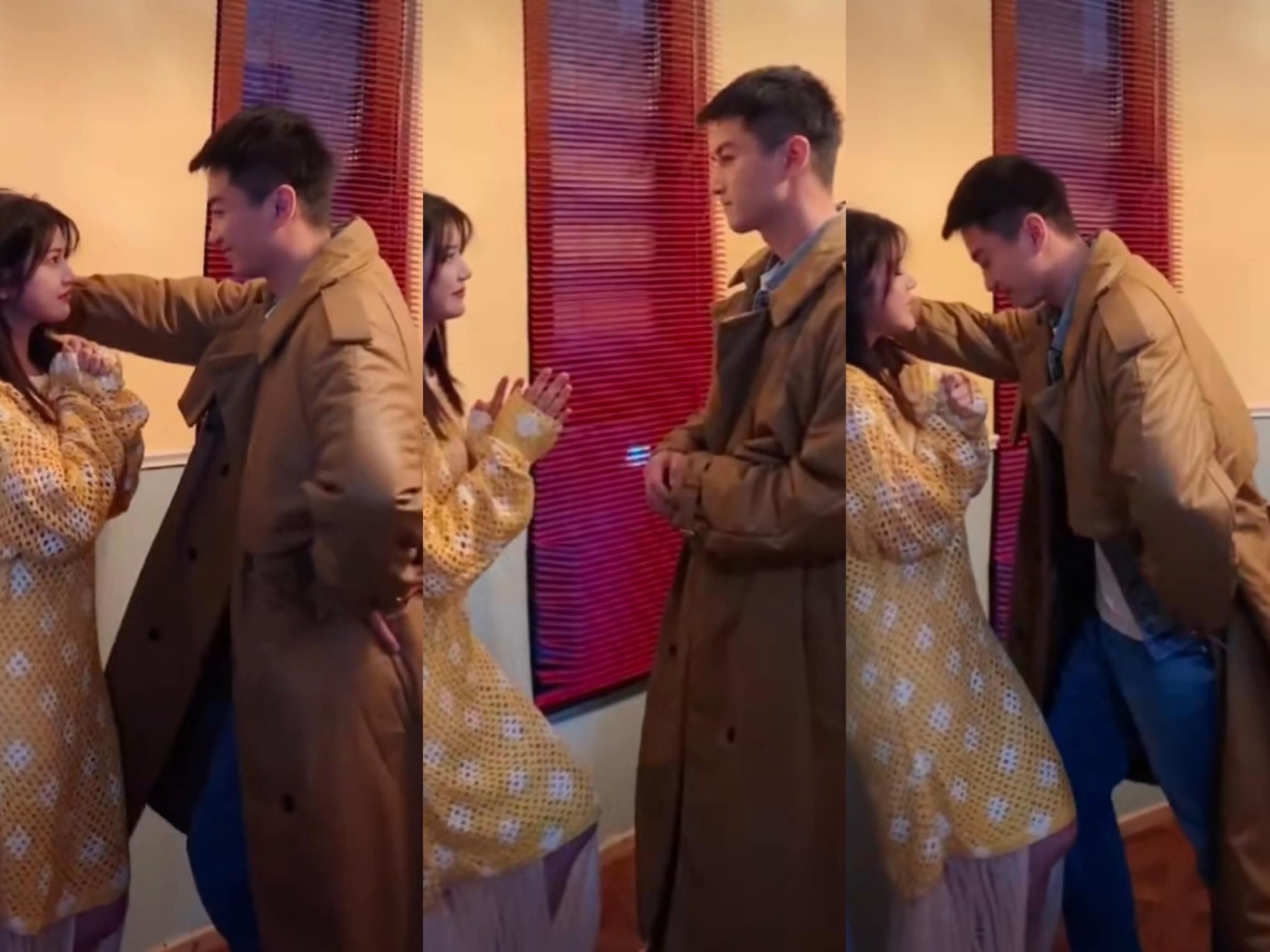 Mới đây, video Trần Hiểu và Trần Nghiên Hy tái hiện hành động kabedon được Trần Nghiên Hy chia sẻ trên Douyin nhân ngày đầu năm mới nhận được sự chú ý của không ít cư dân mạng. Không ít netizen bình luận trên Douyin đều nói rằng trông hai vợ chồng vô cùng ngọt ngào và đáng yêu