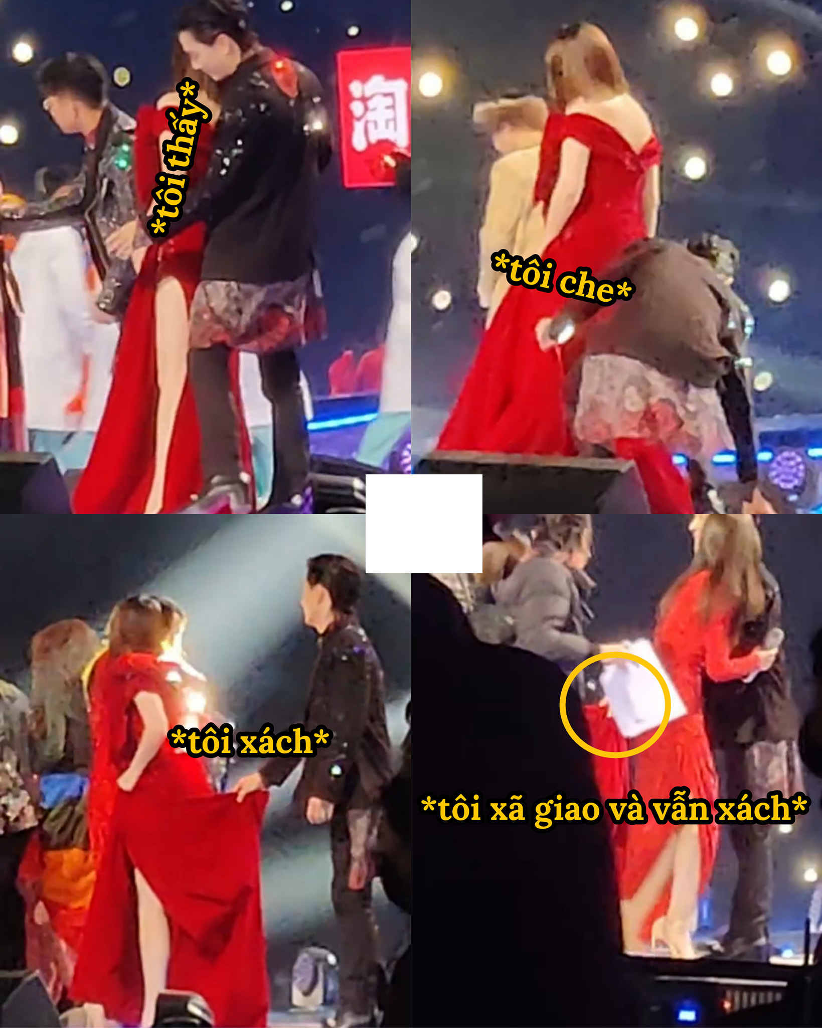 Trong Đêm hội Countdown của đài Hồ Nam, Thích Vy đã diện một bộ váy đỏ có phần xẻ tà cao bên hông để lộ đôi chân. Thấy vợ lộ chân trước nhiều người, Lee Seung Hyun (tên tiếng Trung: Lý Thừa Huyễn) liên tục canh chừng, lấy tà váy che lại chân của Thích Vy.