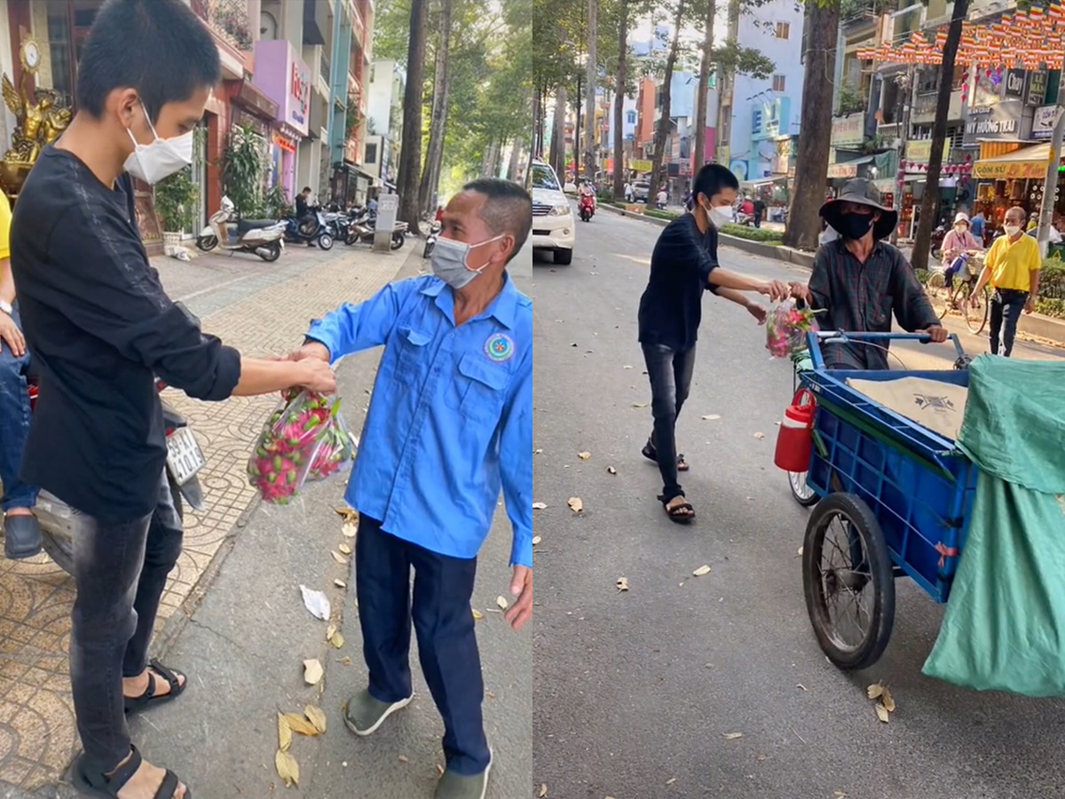 Đức Hiếu đã đích thân xuống Tiền Giang để giải cứu gần 5 tấn nông sản cho người dân bị ảnh hưởng bởi dịch bệnh. Đáng chú ý, toàn bộ thành quả thu được được em trao tặng cho lao động nghèo