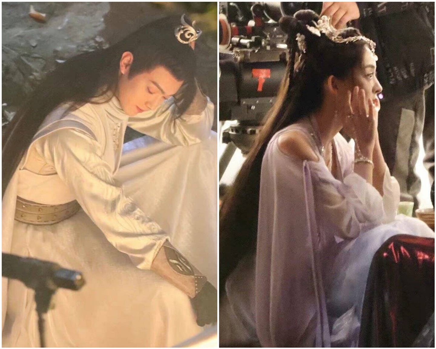 Hình ảnh hậu trường bộ phim 'Tuyết Ưng Lĩnh Chủ' góc nghiêng của Hứa Khải và Cổ Lực Na Trát khiến Cnet 'xỉu ngang'