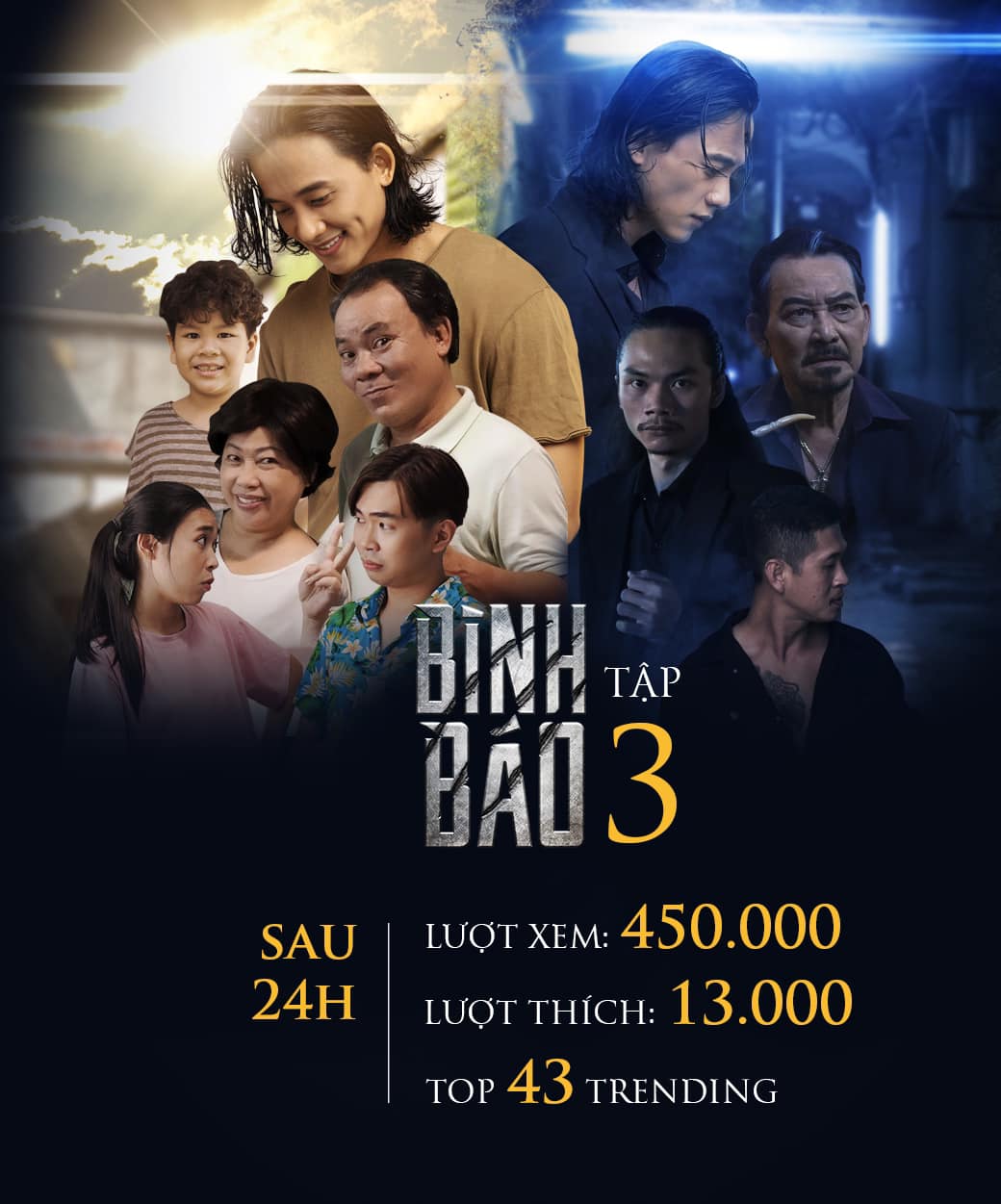 Nối gót 'bạn gái tin đồn', vào tối muộn hôm qua (19/1) Mai Tài Phến cũng đăng tải bài viết khoe niềm vui về dự án Bình Báo: Phến và Ekip chân thành gởi lời cảm ơn đến khán giả đã quan tâm và dành thời gian xem phim “Bình Báo “ nha! Chúc mọi người buổi tối vui vẻ nhé!