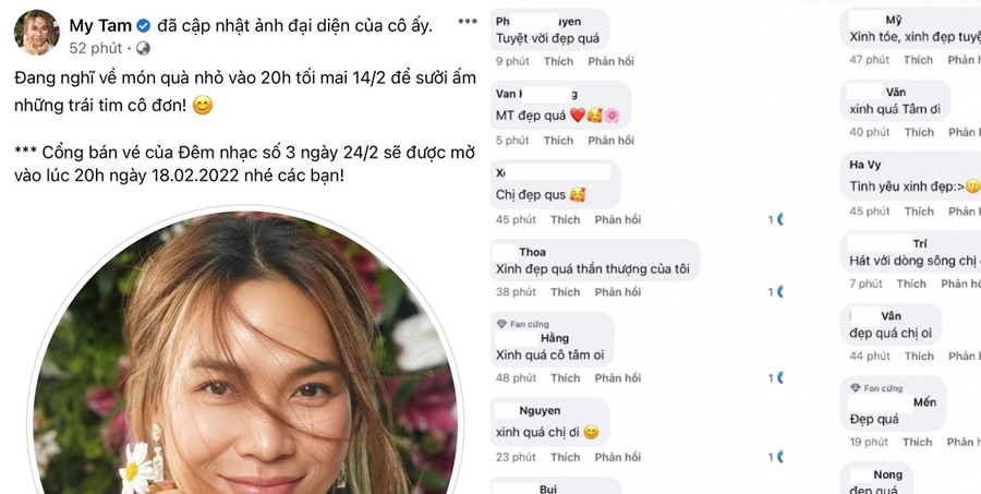 Trước thềm Valentine, Mỹ Tâm khiến người hâm mộ nháo nhác khi cho biết sẽ dành 'món quà nhỏ' cho những trái tim cô đơn