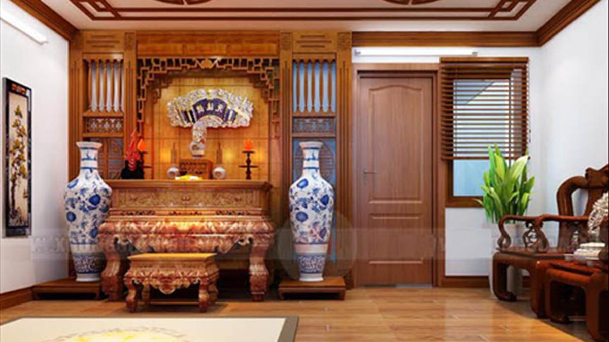 Bài vị và tường nên có khoảng cách trống. Ngược lại tượng Thần, Phật phải đặt sát tường mới tốt