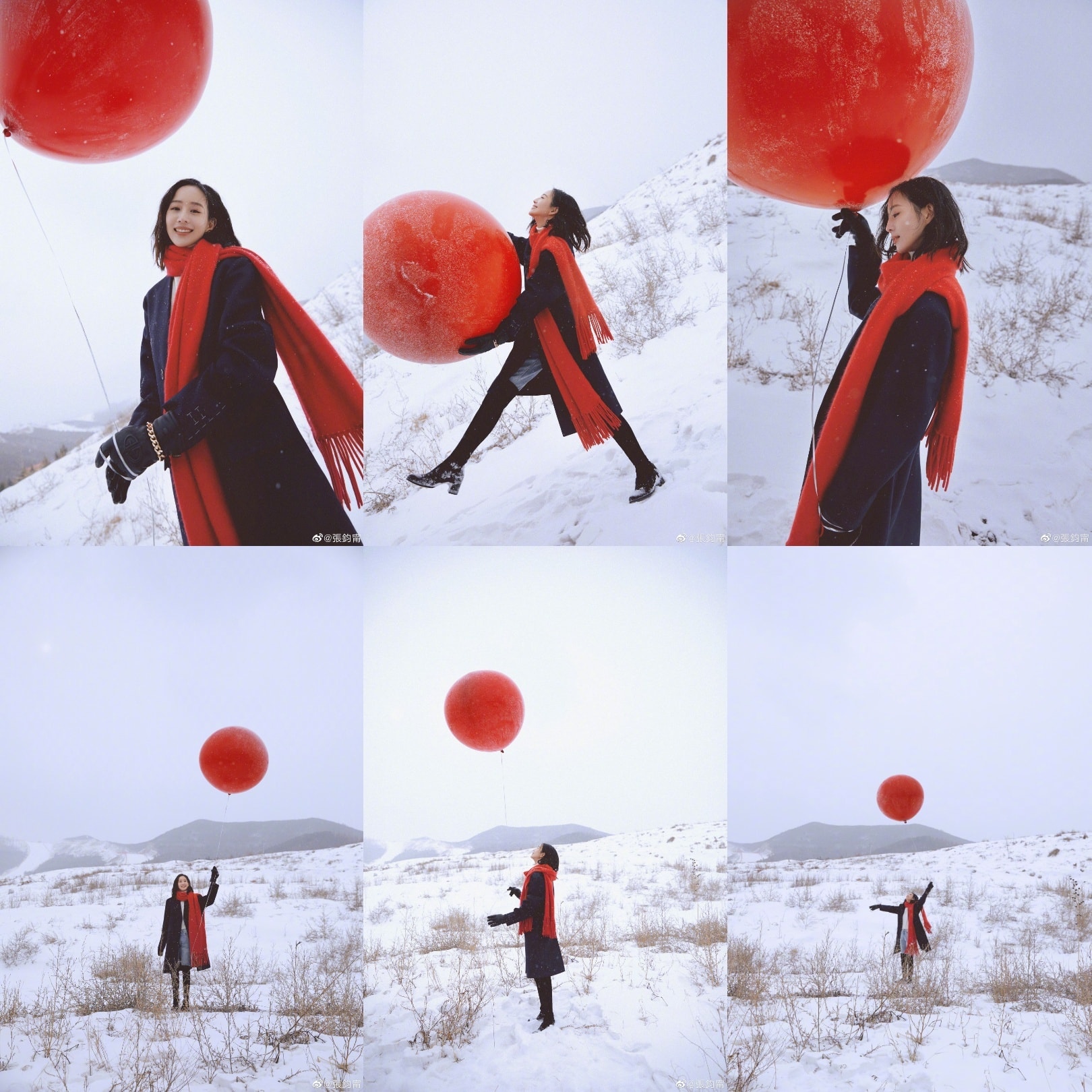 Bộ ảnh giữa nền tuyết trắng của Trương Quân Ninh