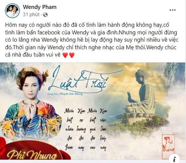 Wendy Phạm bàng hoàng nhận tin dữ sau khi Phi Nhung tạ thế, đăng đàn thông báo khiến ai nấy chạnh lòng 2