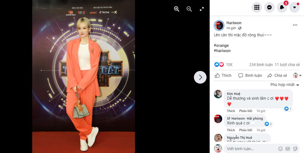 Hari Won can đảm tiết lộ bản thân bị lên cân nên phải mặc đồ rộng