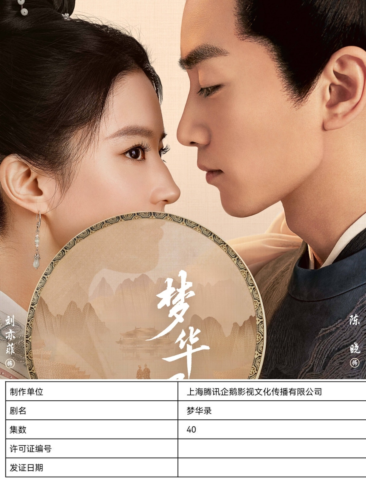 'Mộng Hoa Lục' do Lưu Diệc Phi và Trần Hiểu đóng chính đang được kiểm duyệt và sẽ sớm phát sóng, số tập đã giảm từ 48 tập thành 40 tập.