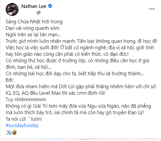 Cao Thái Sơn nhận 'kết đắng' chuyện tình cảm, Nathen Lee đăng đàn 'khịa' ai đó cực thâm thúy 4