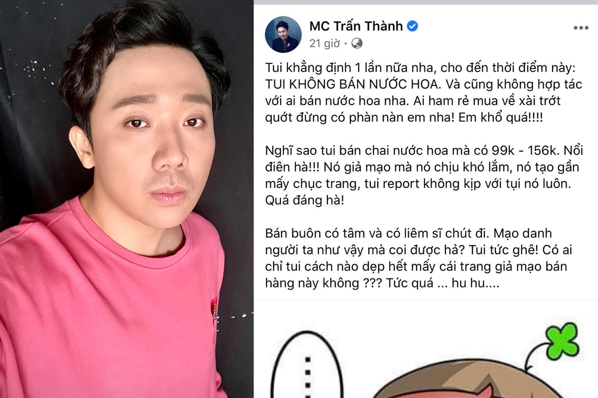 Trước Việt Hương, Trấn Thành cũng từng rơi vào tình cảnh tương tự, thậm chí anh còn đanh thép tuyên bố nhờ pháp luật vào cuộc