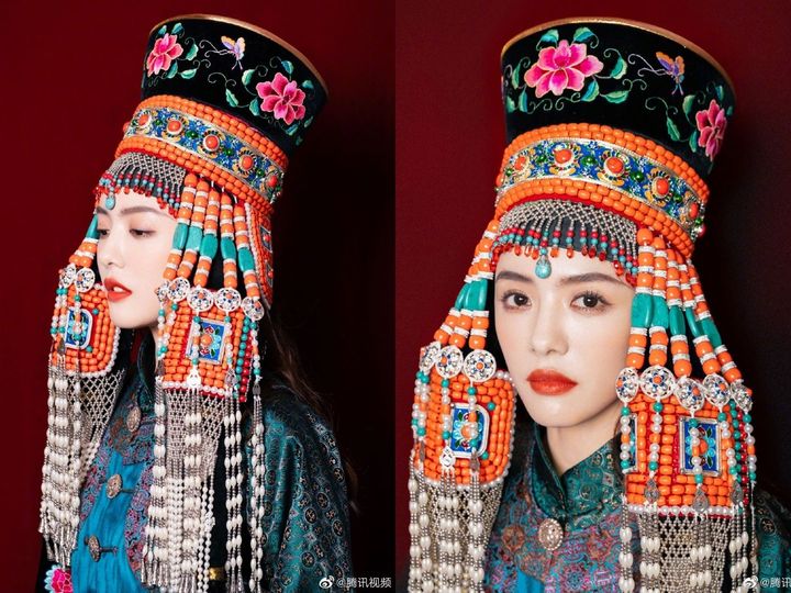 Thái Văn Tịnh dịu dàng hào khí trong trang phục truyền thống của Ngạc Nhĩ Đa Tư