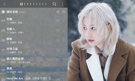 Netizen phát hiện danh sách nhạc 'Hay' của Vương Duyệt Y trên NetEase Cloud Music đều là nhạc của Hoa Thần Vũ. Đặc biệt trước khi tin đồn hẹn hò được tung ra, Vương Duyệt Y luôn để chế độ công khai list nhạc. Tuy nhiên sau đó đã đổi qua chế độ riêng tư.
