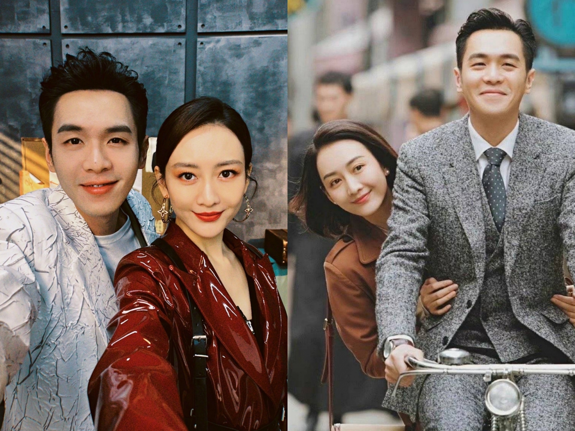 Trương Nhược Quân và Vương Âu chụp ảnh chung khi cả hai tham gia show Đại Trinh Thám