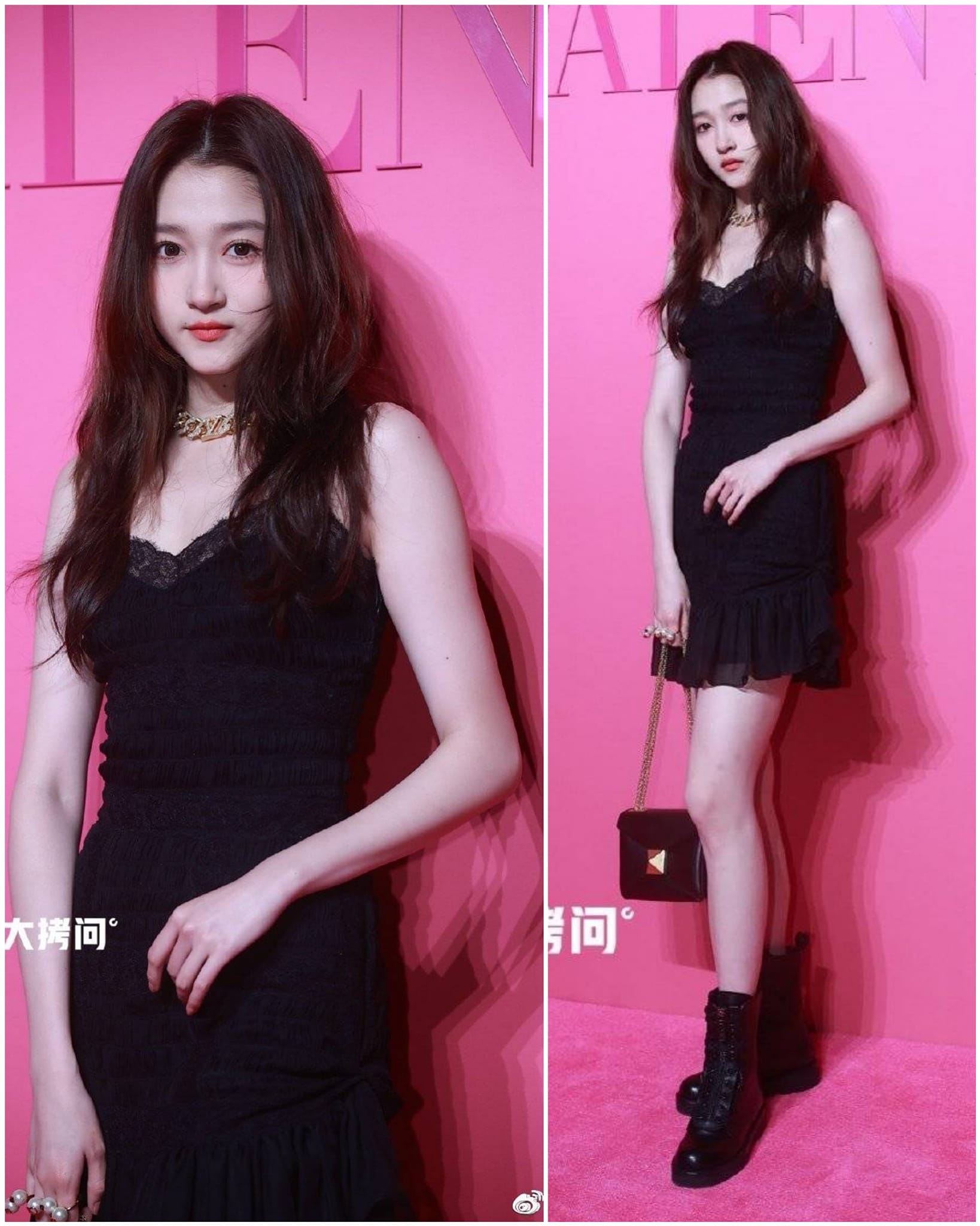 Hình ảnh chưa qua photoshop của Quan Hiểu Đồng tại thảm đỏ VALENTINO