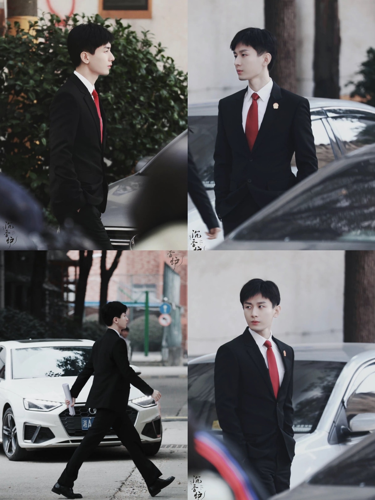 Tạo hình tóc ngắn của Thành Nghị trong phim mới.