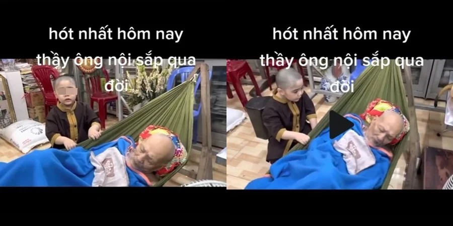 Clip câu like với nội dung ông Lê Tùng Vân - thầy ông nội sắp tạ thế, sức khỏe tiên lượng xấu