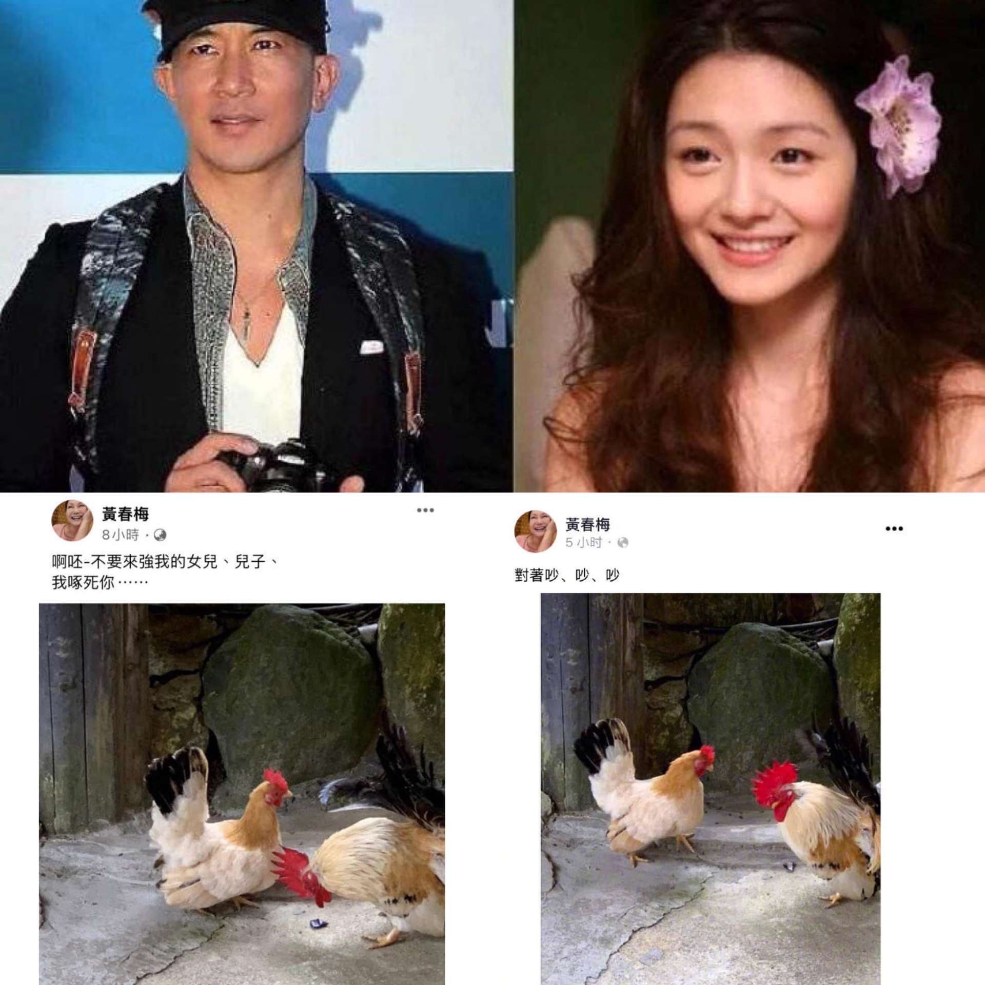 Mẹ Đại S tức giận vì chuyện con gái kết hôn cùng một người đàn ông trung niên, chưa làm lễ ăn hỏi mà đã tuyên bố kết hôn trên mạng khiến bà rất mất mặt. Bà còn tuyên bố kết hôn mà không báo trước là không tôn trọng mẹ, không thể chấp nhận được, cần Đại S xin lỗi. Đêm qua mẹ Đại S đăng hình hai con gà đang chọi nhau với dòng trạng thái: Đừng đến cướp con gái ta, ta sẽ mổ chết ngươi. 