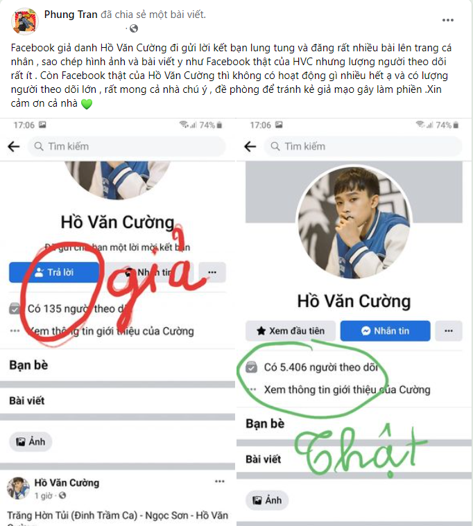 Nắm bắt được độ hot của con nuôi Phi Nhung, nhiều đối tượng xấu đã xây dựng Facebook giả danh nhằm mục đích trục lợi