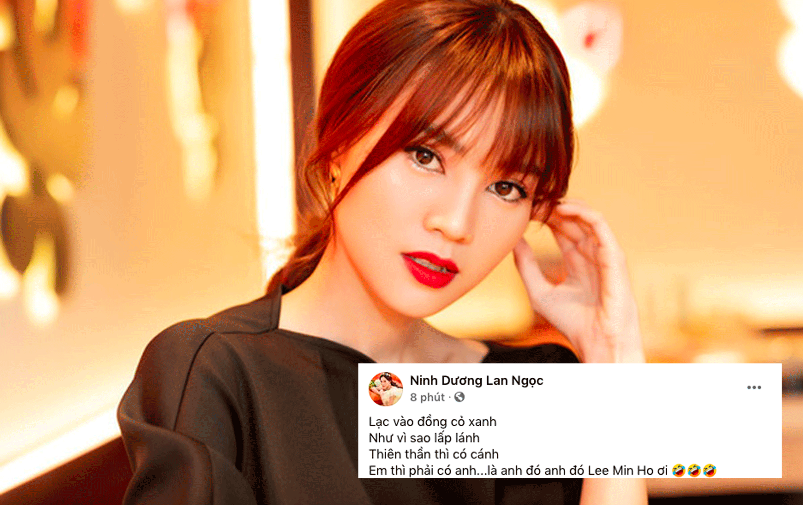 Dù là mỹ nhân đình đám của Vbiz, thế nhưng Ninh Dương Lan Ngọc vẫn không thể làm lơ trước nhan sắc cực phẩm của Lee Min-ho Dù là mỹ nhân đình đám của Vbiz, thế nhưng Ninh Dương Lan Ngọc vẫn không thể làm lơ trước nhan sắc cực phẩm của Lee Min-ho