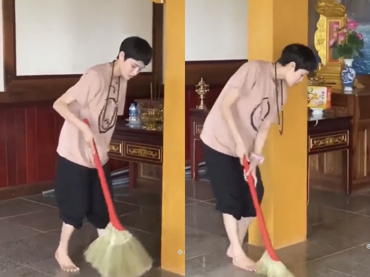 Netizen truyền tay nhau chia sẻ đoạn clip Hiền Hồ xuất hiện tại một ngôi chùa, dáng vẻ hốc hác, mệt mỏi