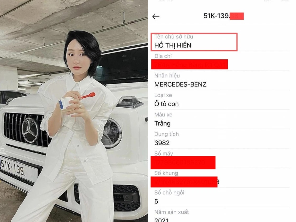 Thông tin về chiếc xe 51K - 139** rầm rộ trên mạng xã hội do Hồ Thị Hiền tức Hiền Hồ đứng tên. Tuy nhiên đây là thông tin chưa được kiểm chứng