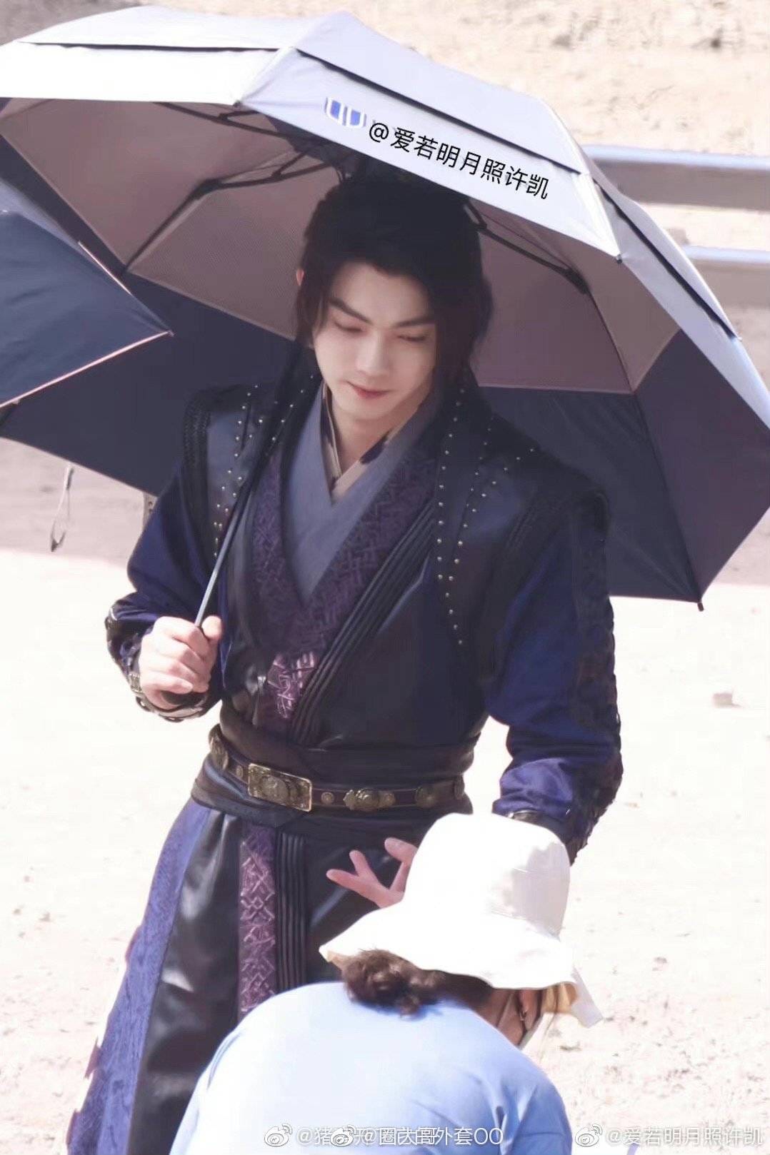 Hứa Khải tạo hình hậu trường bộ phim đang quay 'Du Lạc Nguyên'