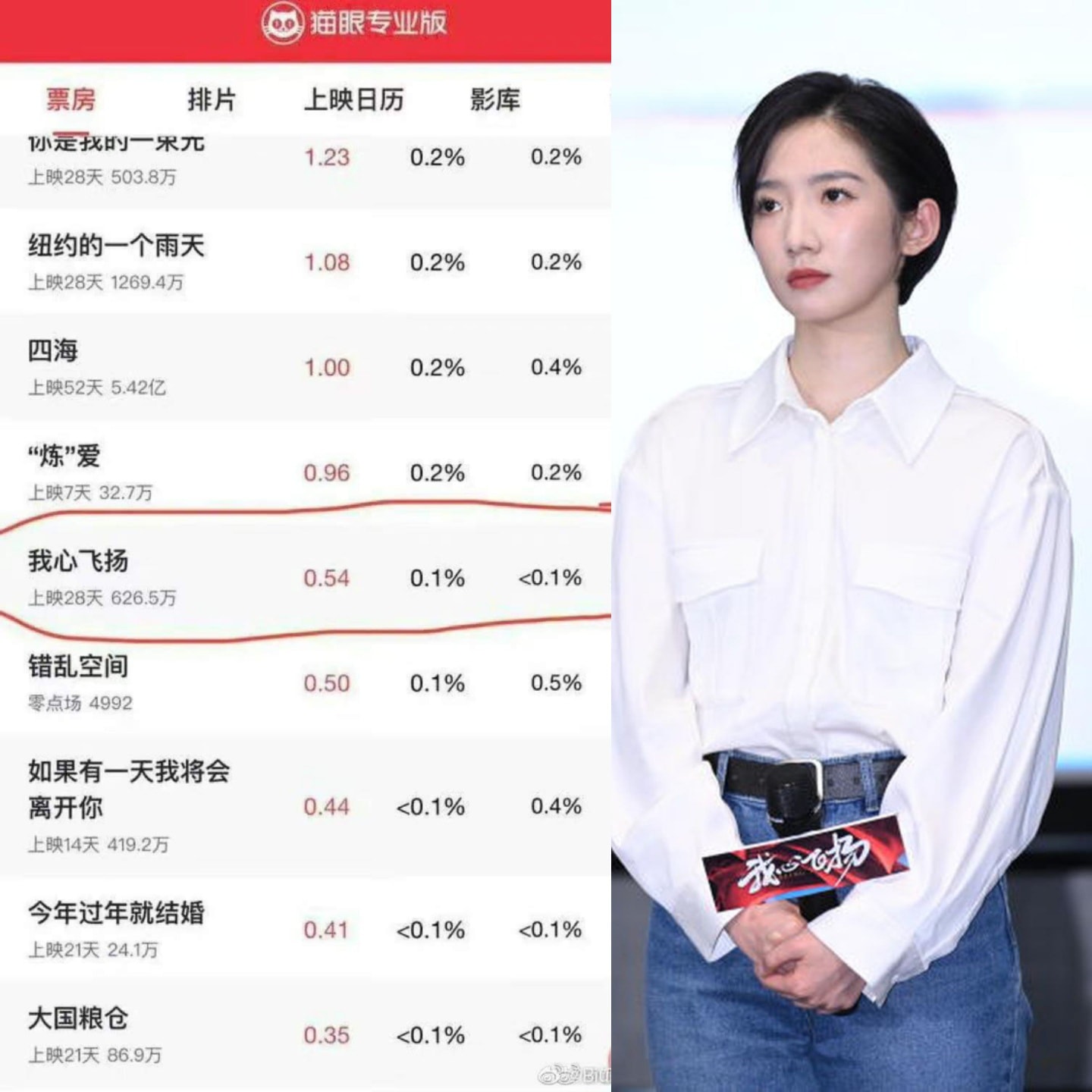 Movie Trái Tim Ta Bay Cao của Mạnh Mỹ Kỳ kết thúc chiếu rạp sau 28 ngày, doanh thu 6 triệu NDT. Với con số này, nhà sản xuất đã bị lỗ rất nặng