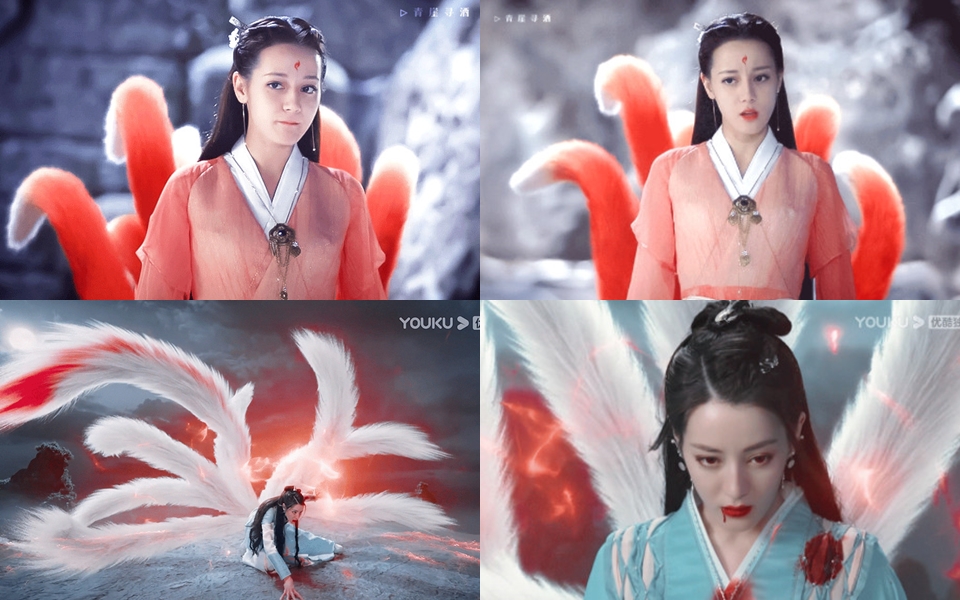 Hôm nay, netizen đã có bài tổng hợp phân cảnh xòe đuôi hồ ly của Địch Lệ Nhiệt Ba trong hai bộ phim 'Tam Sinh Tam Thế Chẩm Thượng Thư' và 'Dữ Quân Sơ Tương Thức', đồng thời nhận xét Địch Lệ Nhiệt Ba thực sự rất hợp với hình tượng này