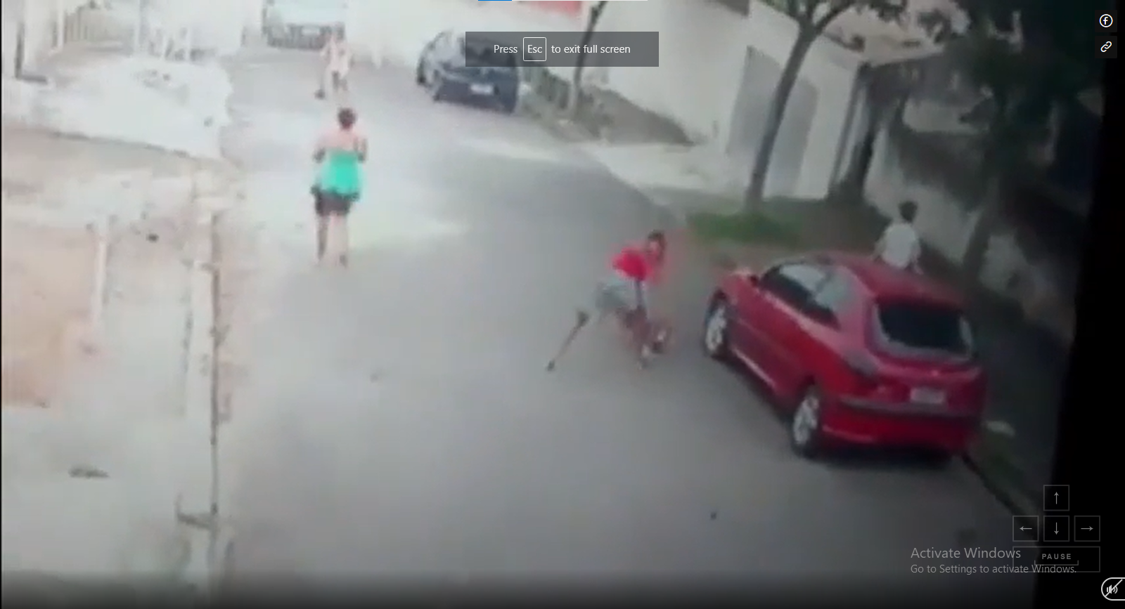 Sau đó, con chó này tiếp tục lao vào tấn công người, thậm chí khiến nam thanh niên ngã rạp xuống đất