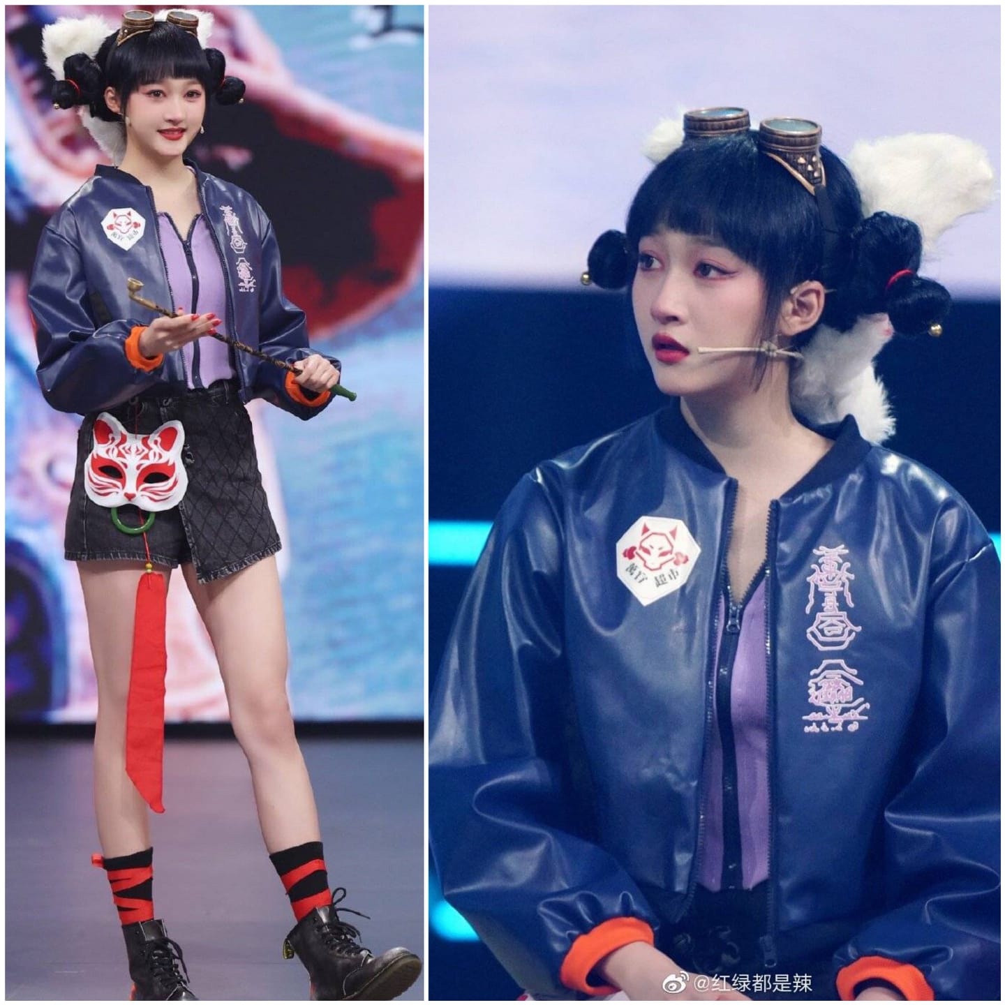 Tạo hình Quan Hiểu Đồng tham gia'Vương Bài Đối Vương Bài' đêm qua