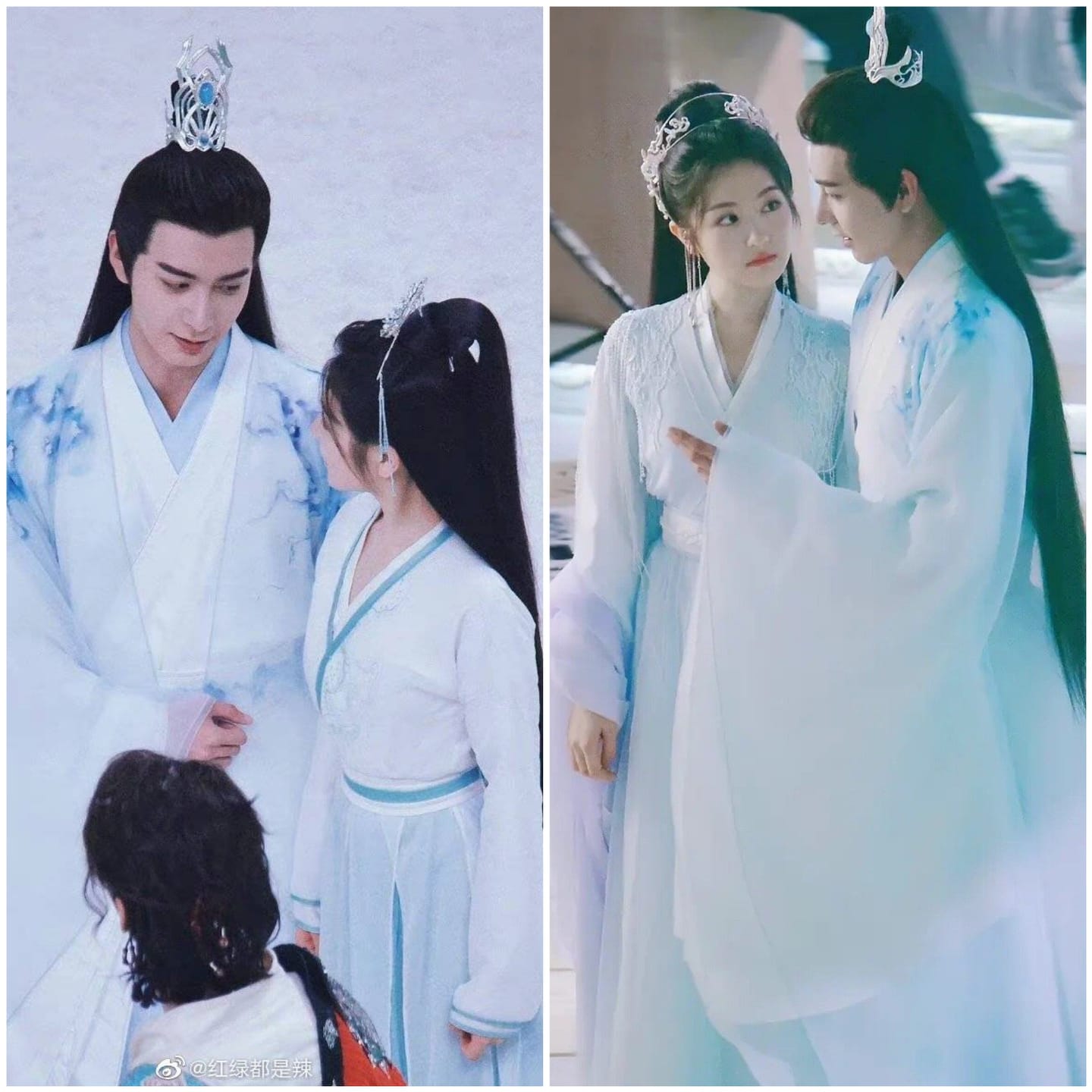 Hình ảnh hậu trường Trần Tinh Húc và Lý Lan Địch bộ phim 'Tinh Lạc Ngưng Thành Đường