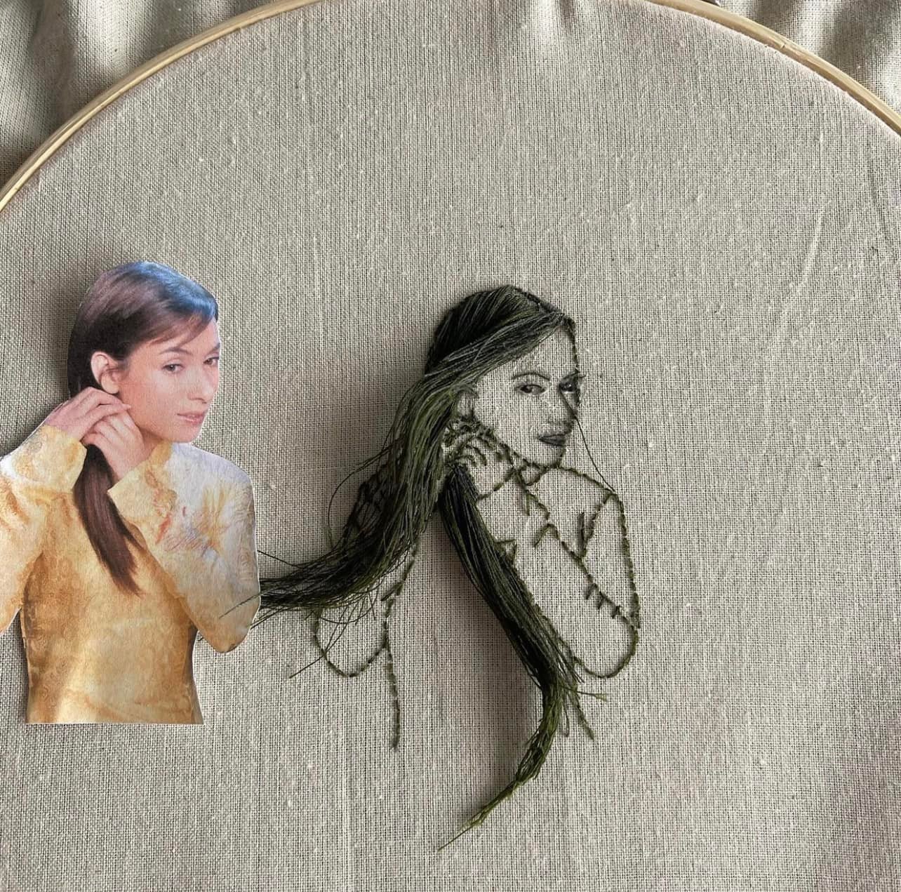 Wendy Phạm gửi lời cảm ơn khi một người bạn thân thiết của Phi Nhung đã thêu hình ảnh nữ nghệ sĩ lên vải