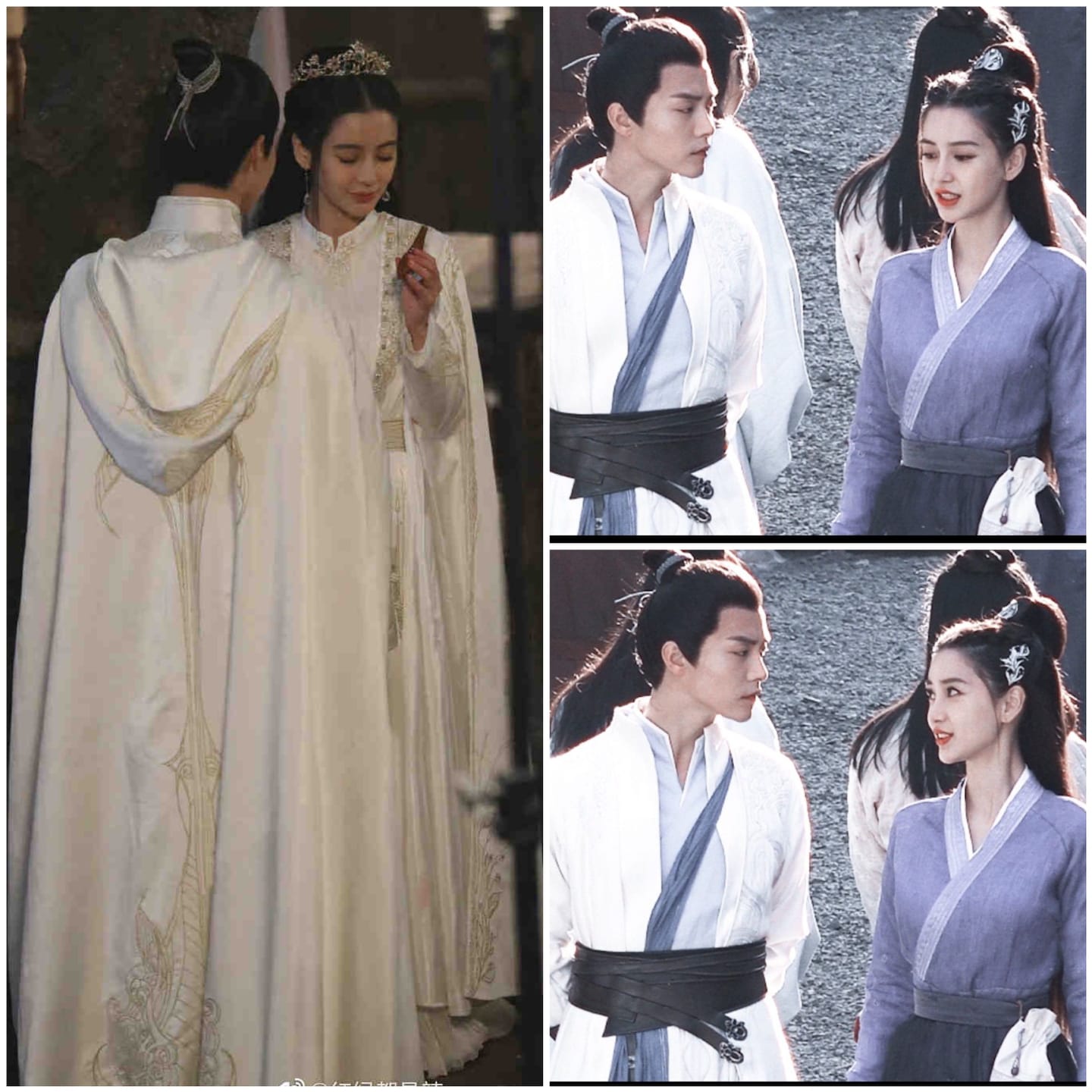 Angela baby và Mã Thiên Vũ trên hậu trường bộ phim cổ trang 'Trần Duyên'