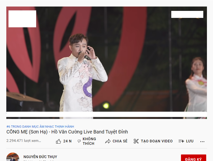 Tuy nhiên, cho đến mới đây, ca khúc Cõng Mẹ bất ngờ bị tụt xuống 2 hạng dù người hâm mộ đã cật lực 'cày view'