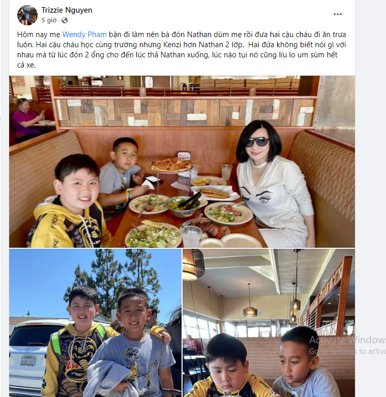 Trizzie Phương Trinh chia sẻ câu chuyện khi thay mặt Wendy Phạm đến trường đón cháu ngoại Phi Nhung Trizzie Phương Trinh chia sẻ câu chuyện khi thay mặt Wendy Phạm đến trường đón cháu ngoại Phi Nhung