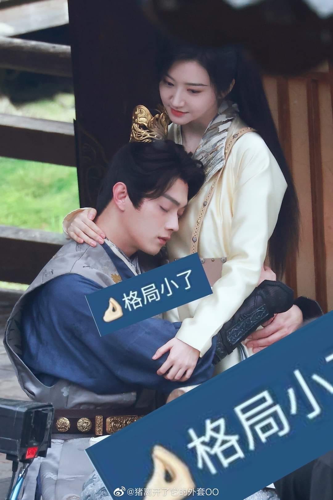 Bầu không khí ngọt ngào giữa Cảnh Điềm và Hứa Khải trong một cảnh của bộ phim đang quay Lạc Du Nguyên