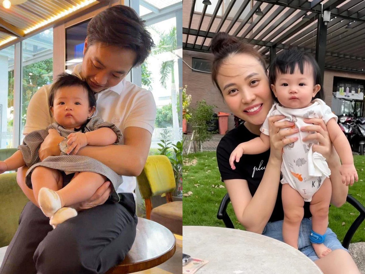 'Bình rượu mơ' nhà Cường Đô La ngày càng phổng phao. Nhóc tỳ sở hữu nhiều nét thanh thuần, ngọt ngào của Đàm Thu Trang