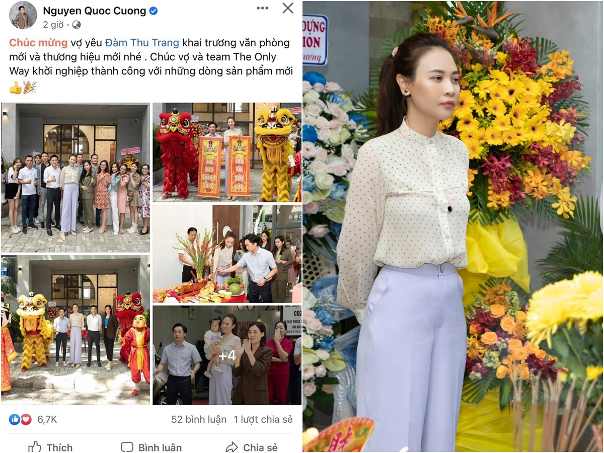 Trải qua thời gian giữ vai trò 'mẹ bỉm', Đàm Thu Trang chính thức khai trương văn phòng mới và thương hiệu mới