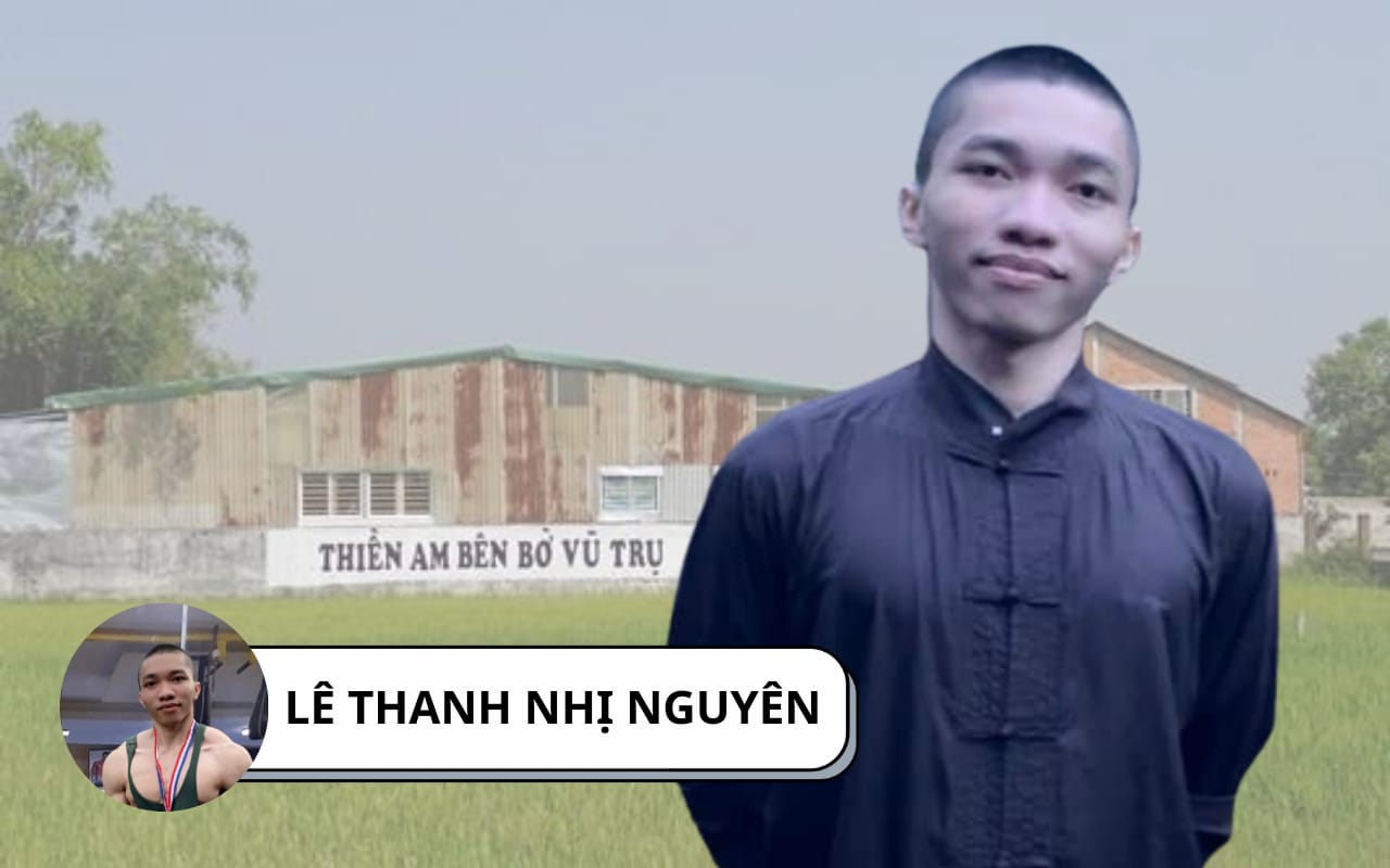 Lê Thanh Nhị Nguyên là người quản lý các nền tảng mạng xã hội tại Tịnh Thất Bồng Lai. 