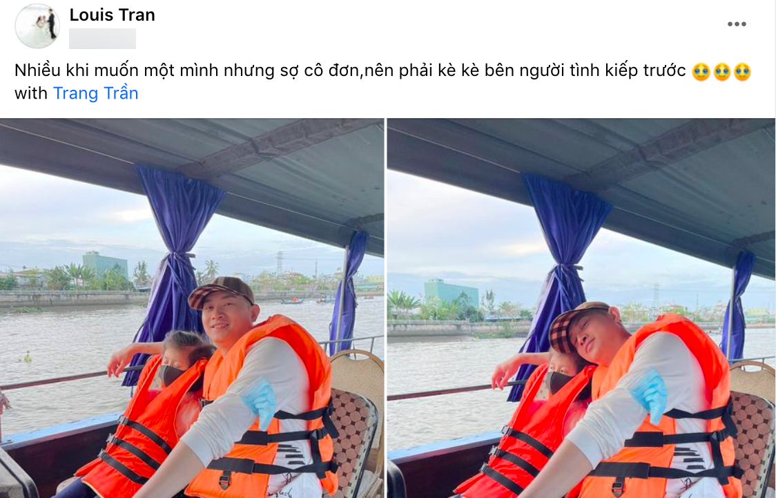 Chồng Trang Trần cũng thổi bùng tranh cãi khi đăng tải dòng trạng thái gọi con gái là 'người tình kiếp trước'