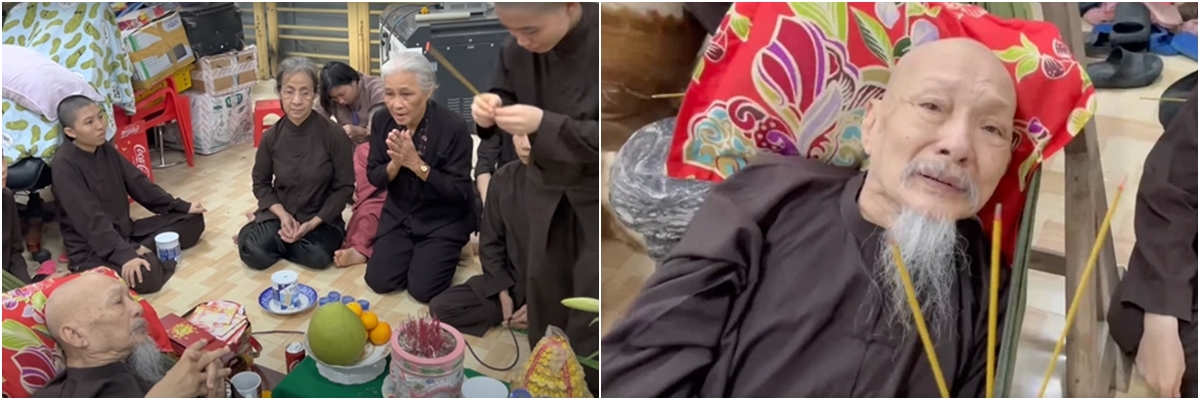 Ông Lê Tùng Vân thường xuyên xuất hiện trong những clip được các 'đệ tử', trong đó có bà Cao Thị Cúc tế sống.