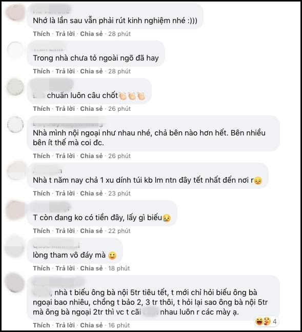 Cư dân mạng để lại nhiều ý kiến trái chiều về câu chuyện biếu quà Tết 50 triệu vẫn không làm vừa ý mẹ chồng.