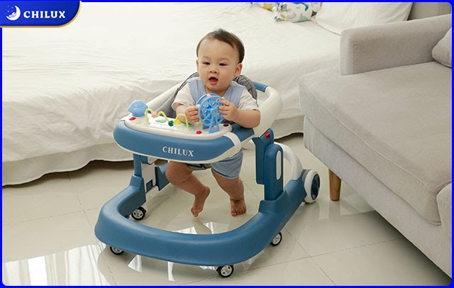 Xe tập đi Chilux khung chữ U giúp bé đi thẳng, khóa bánh xe, cấu trúc chống lật Xe tập đi Chilux khung chữ U giúp bé đi thẳng, khóa bánh xe, cấu trúc chống lật