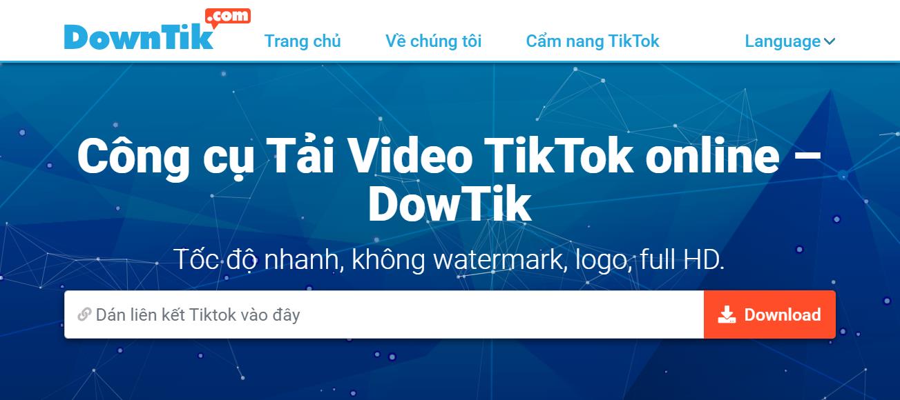 Hướng dẫn TikTok downloader at DownTik siêu dễ 3